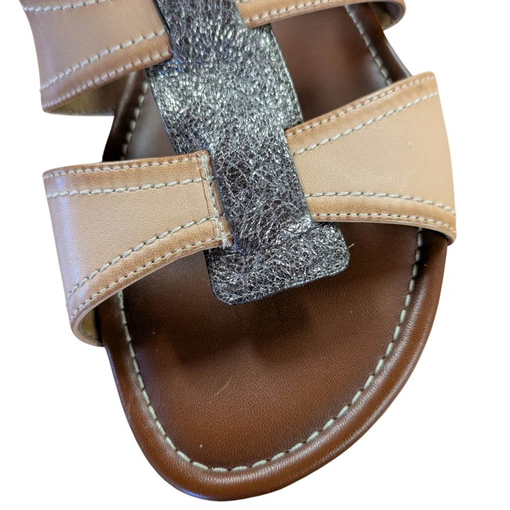 Clarks Artisan Metallic Flat Sandals Size 9.5 - Picture 4 of 8